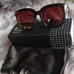 DIFF Eyewear Dark Tortoise Sunglasses